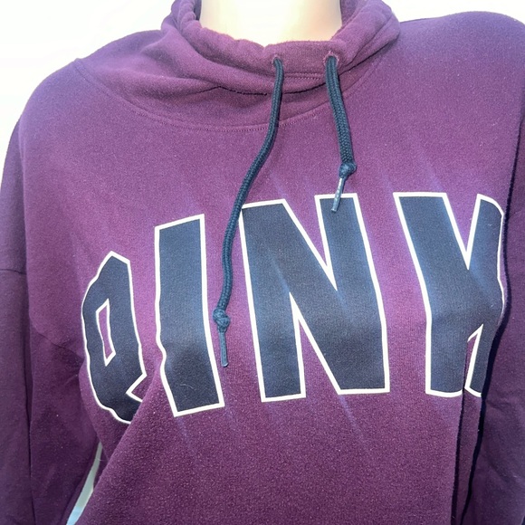 Pink Victoria’s Secret Women’s Maroon Cowl Neck Comfy Pullover Sweatshirt Small - Picture 3 of 5